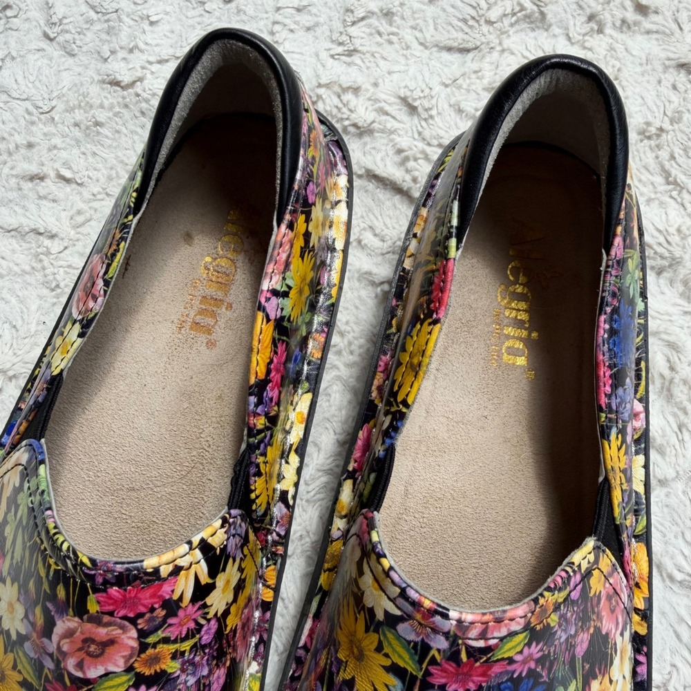 Alegria Debra Floral Leather Professional Nursing Clogs Shoes DEB-420 EU 39 - Picture 7 of 12